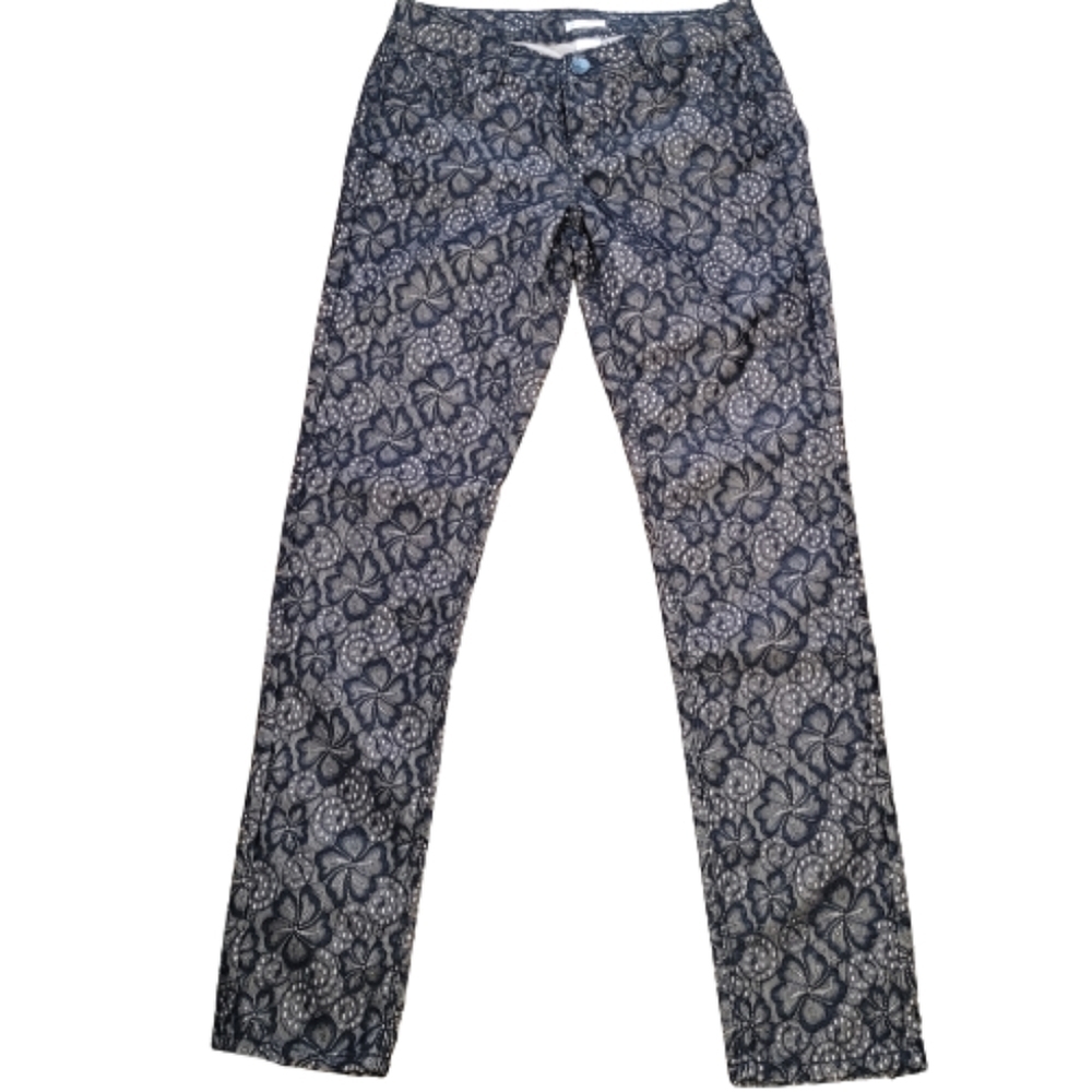 Xhilaration Black Lace Straight Leg Pants Size Junior's 7